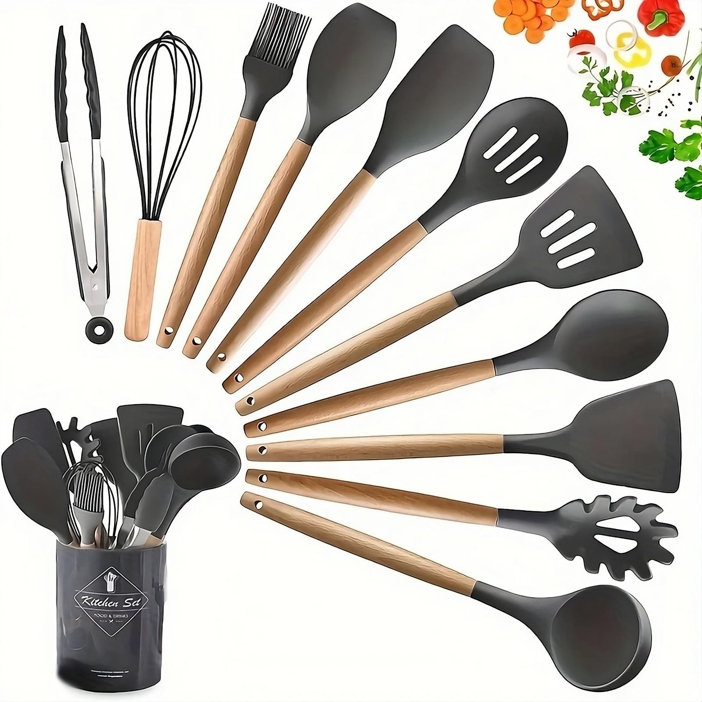 12-Piece Silicone Kitchen Utensil Set