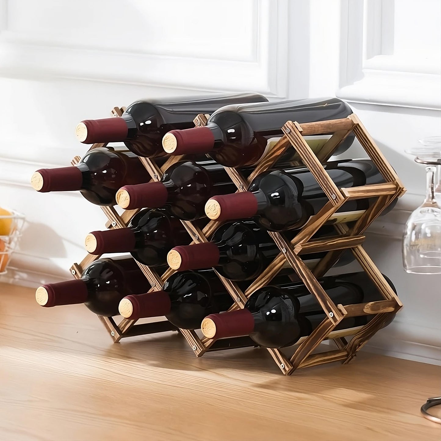 Foldable Wooden Wine Rack